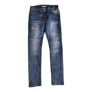 Stetson Pixie Stixs Skinny Jeans Size 10R Distressed Embellished Denim